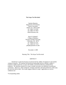 The Scope Test Revisited Samiran Banerjee Department of Economics Emory University