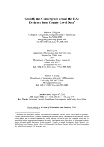 Growth and Convergence across the U.S.: Evidence from County-Level Data