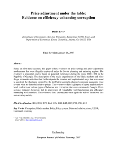 Price adjustment under the table: Evidence on efficiency-enhancing corruption