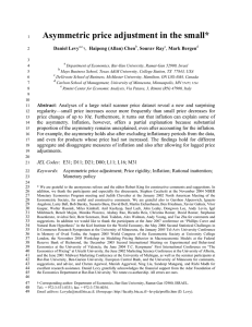 Asymmetric price adjustment in the small* Daniel Levy Haipeng (Allan) Chen Sourav Ray