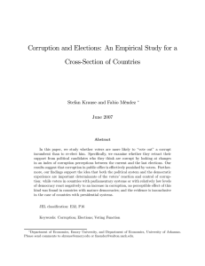 Corruption and Elections: An Empirical Study for a Cross-Section of Countries