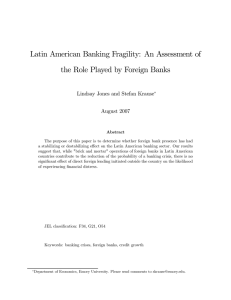 Latin American Banking Fragility: An Assessment of August 2007
