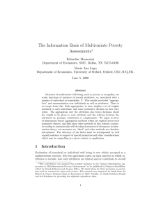 The Information Basis of Multivariate Poverty Assessments