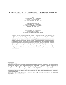 A NONPARAMETRIC TEST FOR EQUALITY OF DISTRIBUTIONS WITH