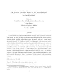 Do Nominal Rigidities Matter for the Transmission of Technology Shocks?