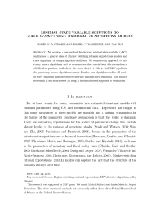 MINIMAL STATE VARIABLE SOLUTIONS TO MARKOV-SWITCHING RATIONAL EXPECTATIONS MODELS