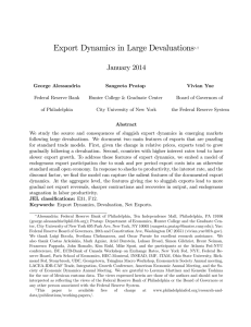 Export Dynamics in Large Devaluations January 2014