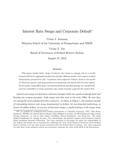 Interest Rate Swaps and Corporate Default