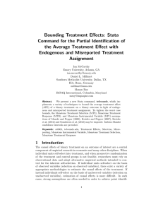 Bounding Treatment Effects: Stata Command for the Partial Identification of