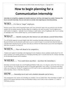 How to begin planning for a Communication internship