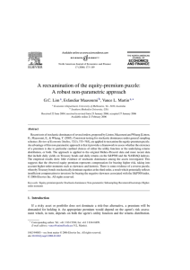 A reexamination of the equity-premium puzzle: A robust non-parametric approach G.C. Lim
