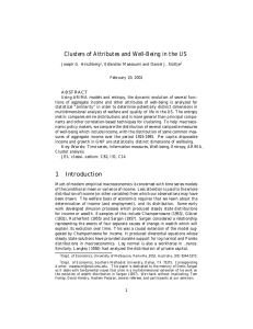 Clusters of Attributes and Well-Being in the US