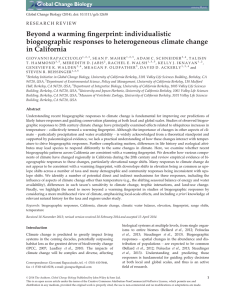 Beyond a warming fingerprint: individualistic biogeographic responses to heterogeneous climate change