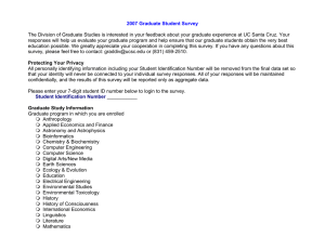 2007 Graduate Student Survey