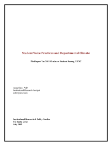 Student	Voice	Practices	and	Departmental	Climate