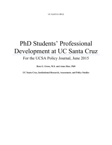 PhD Students’ Professional Development at UC Santa Cruz