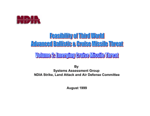 By Systems Assessment Group NDIA Strike, Land Attack and Air Defense Committee