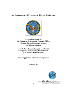 An Assessment of Preventive Threat Reduction