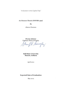 Honors Thesis (HONRS 499) An By Ball State University