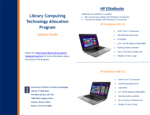 HP EliteBooks Library Computing