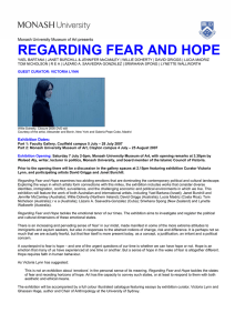 REGARDING FEAR AND HOPE  Monash University Museum of Art presents