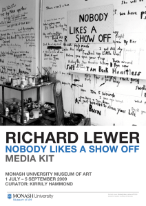 RICHARD LEWER NOBODY LIKES A SHOW OFF MEDIA KIT
