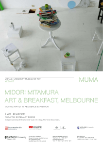 Midori Mitamura Art &amp; Breakfast, Melbourne Visiting artist in residence Exhibition