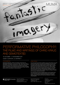 Performative Philosophy: The Films and writings of Chris Kraus and Semiotext(E)