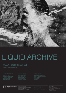 liquid archive 19 July – 22 September 2012 LIQUID ARCHIVE