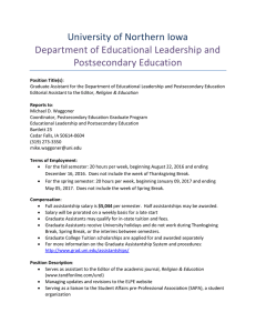University of Northern Iowa Department of Educational Leadership and Postsecondary Education