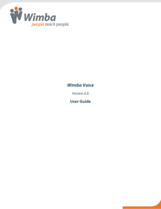 Wimba Voice User Guide Version 6.0