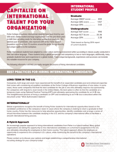 CAPITALIZE ON INTERNATIONAL TALENT FOR YOUR STUDENT PROFILE