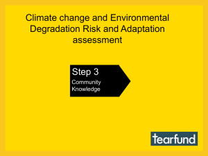 Climate change and Environmental Degradation Risk and Adaptation assessment Step 3