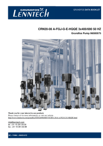 CRN20-08 A-FGJ-G-E-HQQE 3x400/690 50 HZ Grundfos Pump 96500575