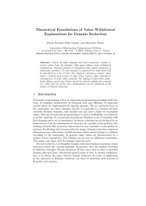 Theoretical Foundations of Value Withdrawal Explanations for Domain Reduction G´