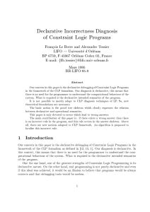 Declarative Incorrectness Diagnosis of Constraint Logic Programs