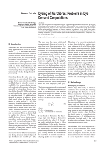 Dyeing of Microfibres: Problems in Dye Demand Computations Donatas Petrulis