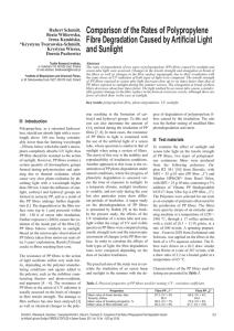 Comparison of the Rates of Polypropylene and Sunlight