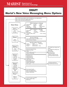 Voice Messaging Menu Options On Campus x 4500 iPad User Guide