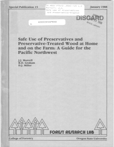 Safe Use of Preservatives and Preservative-Treated Wood at Home Pacific Northwest