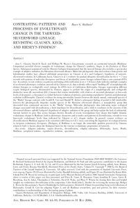 CONTRASTING PATTERNS AND PROCESSES OF EVOLUTIONARY CHANGE IN THE TARWEED– SILVERSWORD LINEAGE: