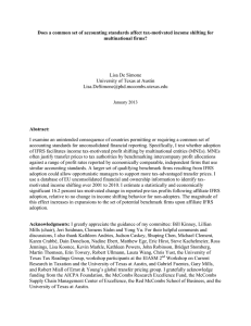 Does a common set of accounting standards affect tax-motivated income... multinational firms?