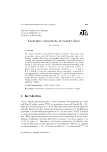 T A G Controlled connectivity of closed 1-forms