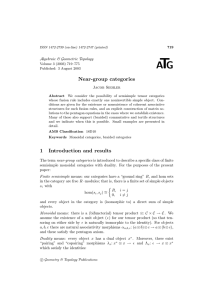 T A G Near-group categories