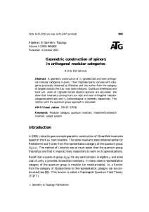 T A G Geometric construction of spinors