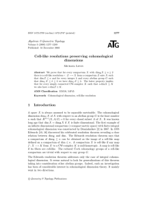 T A G Cell-like resolutions preserving cohomological