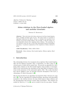 T A G Adem relations in the Dyer-Lashof algebra
