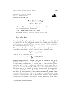 T A G sl(3) link homology