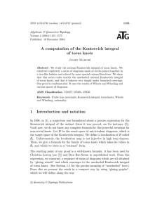 T A G A computation of the Kontsevich integral