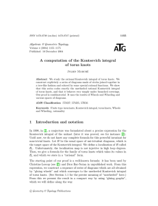 T A G A computation of the Kontsevich integral